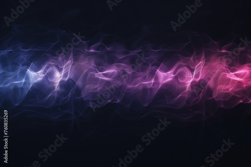 Abstract smoke moves on a black background, Ai Generated