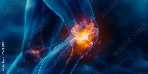Innovative ESWT Treatment for Knee Pain: Revitalizing and Accelerating Healing. Concept Physical Therapy, Non-Invasive Treatment, Pain Management, Knee Health, Recovery Methods