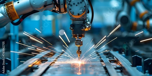 The Virtuous Work of a Welding Robot in an Automotive Assembly Line. Concept Robotics, Automotive Industry, Welding Technology, Automation, Manufacturing Processes