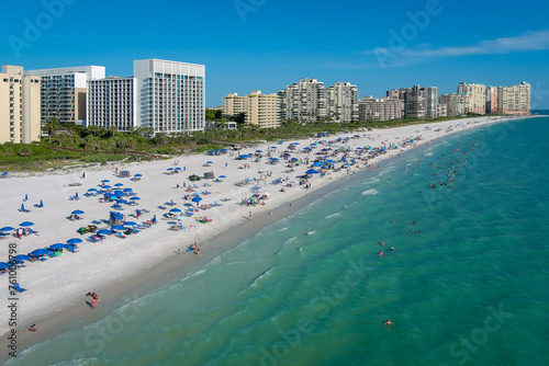 Marco Island Florida - White Sand Beach Aerial View
