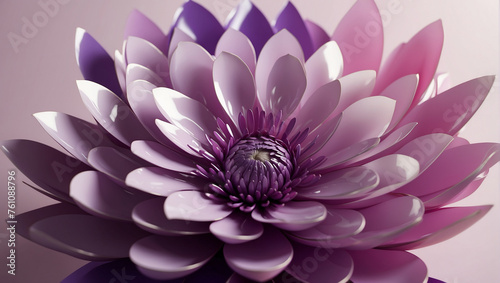 A purple flower with many petals.
