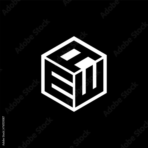 EWA letter logo design in illustration. Vector logo, calligraphy designs for logo, Poster, Invitation, etc.