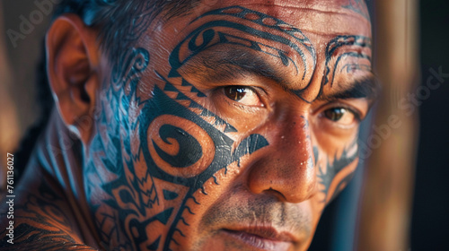 Maori culture with its traditional tattoos