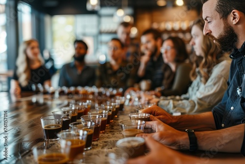 Engaging Coffee Tasting Experience, Communal Table Setting