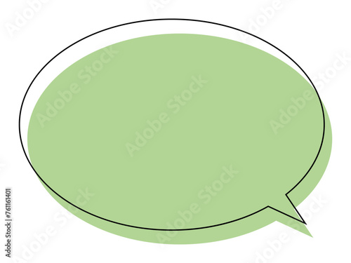 Simple speech bubble whisper.