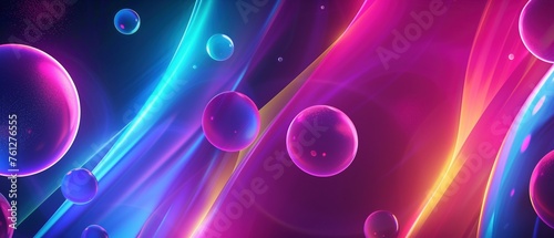 Abstrakter Neon Hintergrund mit Blasen 
