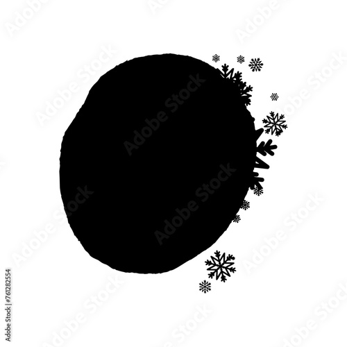 Creative Christmas abstract mask. Basis element universal use for design black and white