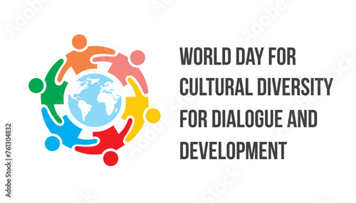 world day for cultural diversity for dialogue and development vector illustration design