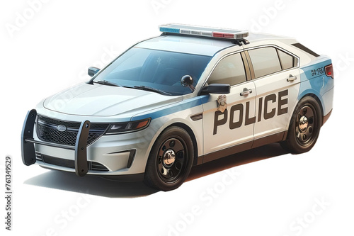 Police Car on a Transparent Background