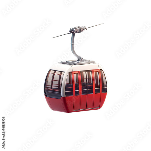 Cable Car on Transparent Background