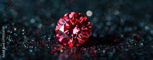 expensive and sparkling red diamonds on a black background
