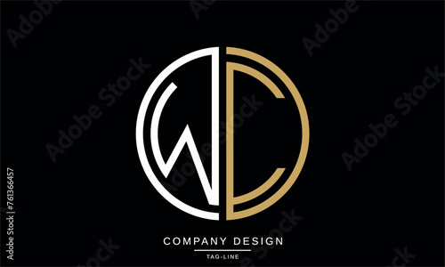 WC, CW Abstract Letters Logo Monogram Design Vector