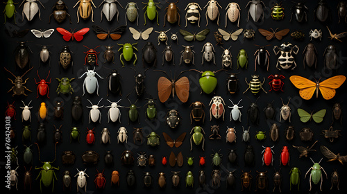 A collection of images featuring diverse insect species,