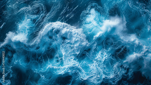 A large wave crashing into the ocean, with foam and spray in the air