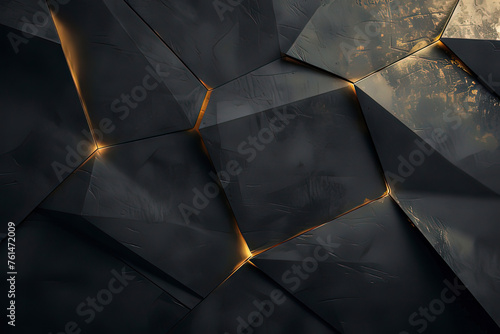 Black cone-shaped metal background. AI technology generated image
