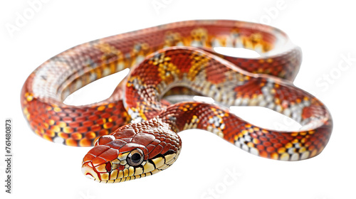 Snake, corn snake, full body, beautiful, transparent background