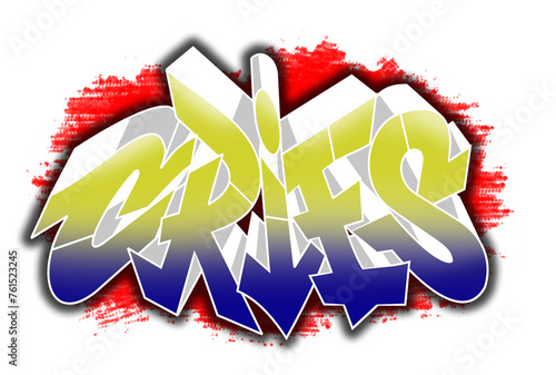 cries word oldschool letter serif legible graffiti 3d 2d handstyle stylewriting lettering street urban vandalism art