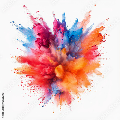 Illustration of a colorful explosion for Happy Holly. Generative AI