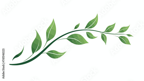 Elegant Natural Vector Floral leaf Sign