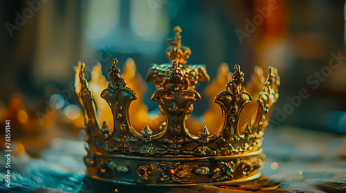 Golden crown atop the kings head