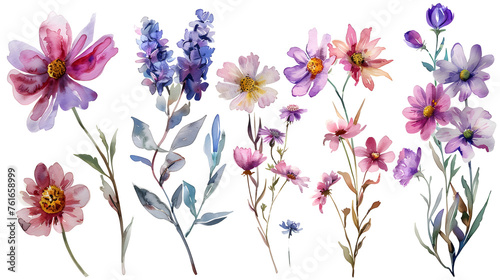 Enchanting Watercolor Fairy-tale Flowers