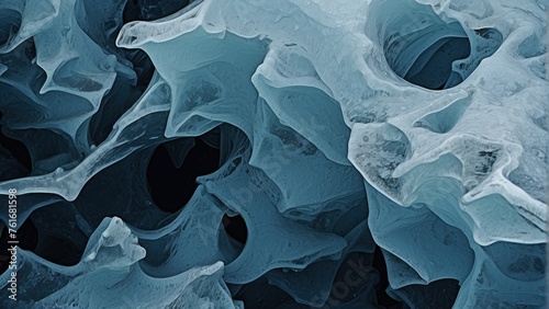 Frozen Shadows Abstract Dark Ice Patterns Conjuring Frozen Depths