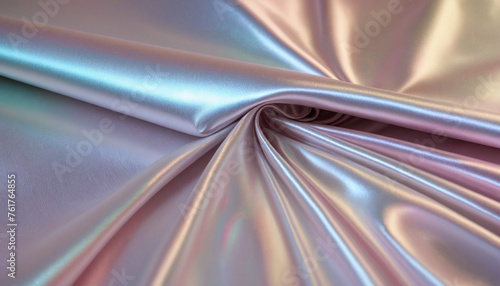 Iridescent fantasy fabric. Shiny mother of pearl multi-colored fabric