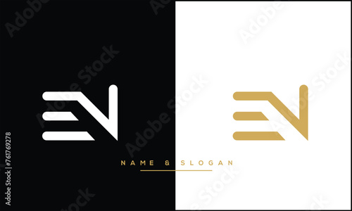 EN, NE, E, N, Abstract letters Logo Monogram