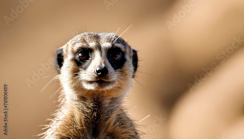 A Meerkat With A Surprised Look On Its Face