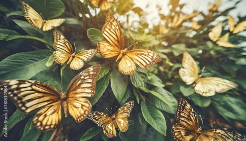 beautiful fantasy vintage wallpaper botanical flower gold loeaf bunch vintage motif for floral print digital butterflies background