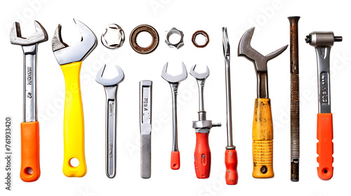 Tools set isolated on transparent background