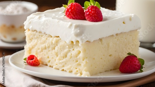 Tres leches cake is a classic Easter cake made with three different kinds of milk.
