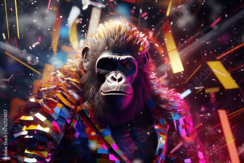 hyperdetailed portrait of a big ape character, cinematic composition