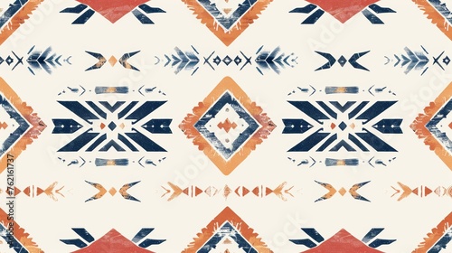 Navajo tribe tribal modern seamless pattern. Aztec abstract geometric art print. Hipster modern background. Wallpaper, cloth design, fabric, tissue, cover, textile.