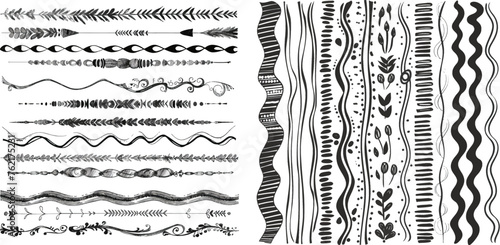 Hand drawn doodle dividers