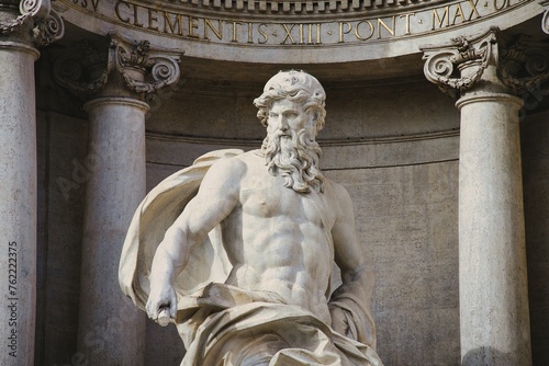 Neptune sculpture in Trevi Fountain