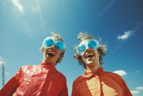 In their stylish outfits and trendy sunglasses