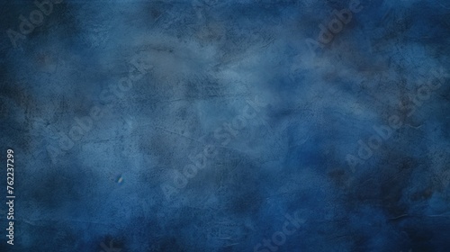 Abstract blue textured wall with a rough surface. The image resembles clouds, haze. A combination of blue and indigo tones. Background or backdrop for advertising, website, postcards