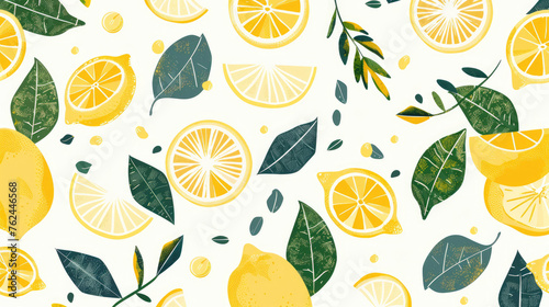 Lemon pattern flat vector design