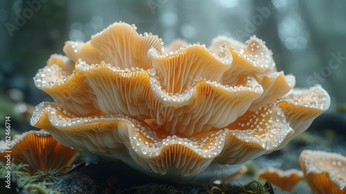 Close-Up of a Bunch of Orange Mushrooms