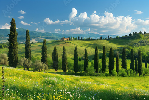 Photo of Tuscany field view