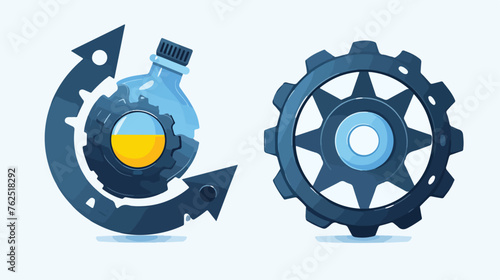 Oil change icon logo vector. silhouette of oil cani