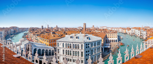 panoramic view at the old town of venice, italy
