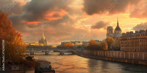 Twilight Serenade by the Seine