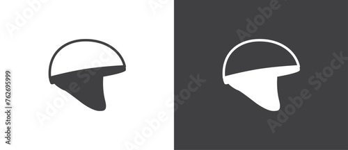 Classic Motorcycle helmet. Safety riding icon. Retro helmet vector illustration in black and white background.