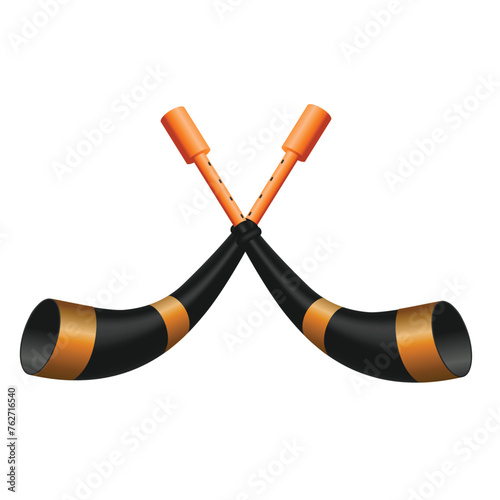 Assamese pepa isolated on white background or transparent png. or buffalo hornpipe musical instrument of assam used in happy bihu background