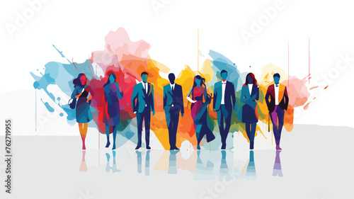 Abstract business people illustration flat vector i