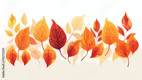 Background with autumn leaves. Illustration with va