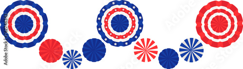 4th of July paper pom pom decoration. Independence day hanging