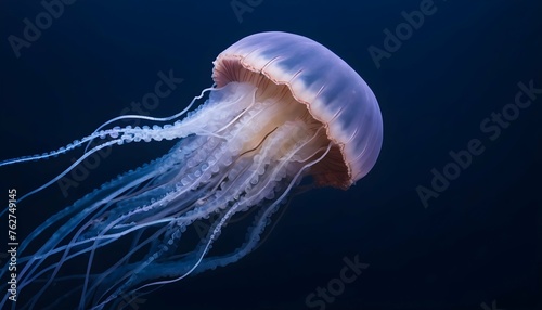 A Jellyfish With Tentacles That Dance With The Cur Upscaled 2